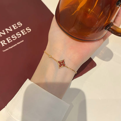 [Garvey]COLOR STAR CARNELIAN ROSE GOLD DIAMOND BRACELET