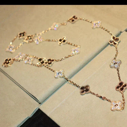 [Garvey ]CLOVER 20 MOTIFS LASER DIAMOND NECKLACE