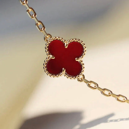 [Garvey ]CLOVER 20 MOTIFS CARNELIAN NECKLACE
