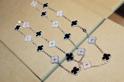 [Garvey ]CLOVER 20 MOTIFS ONYX DIAMOND SILVER