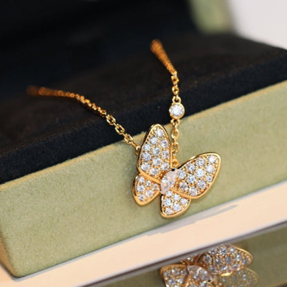 [Garvey]BUTTERFLY DIAMOND CHARM NECKLACE