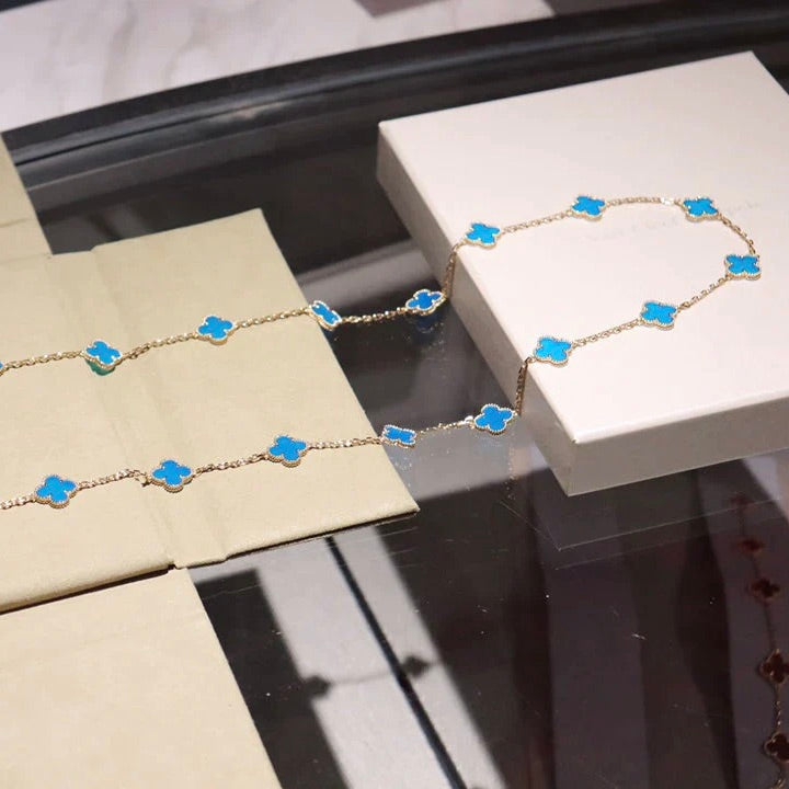 [Garvey ]CLOVER 20 MOTIFS BLUE AGATE GOLD