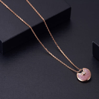 [Garvey ]AMULETTE ROSE GOLD PINK MOP NECKLACE
