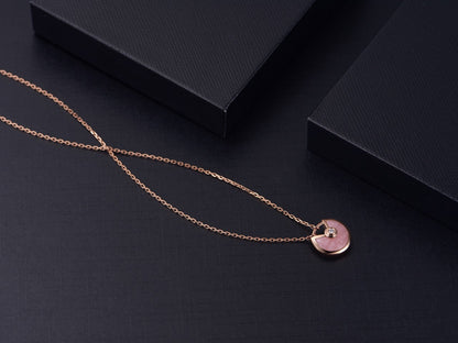 [Garvey ]AMULETTE ROSE GOLD PINK MOP NECKLACE