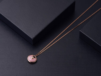 [Garvey ]AMULETTE ROSE GOLD PINK MOP NECKLACE