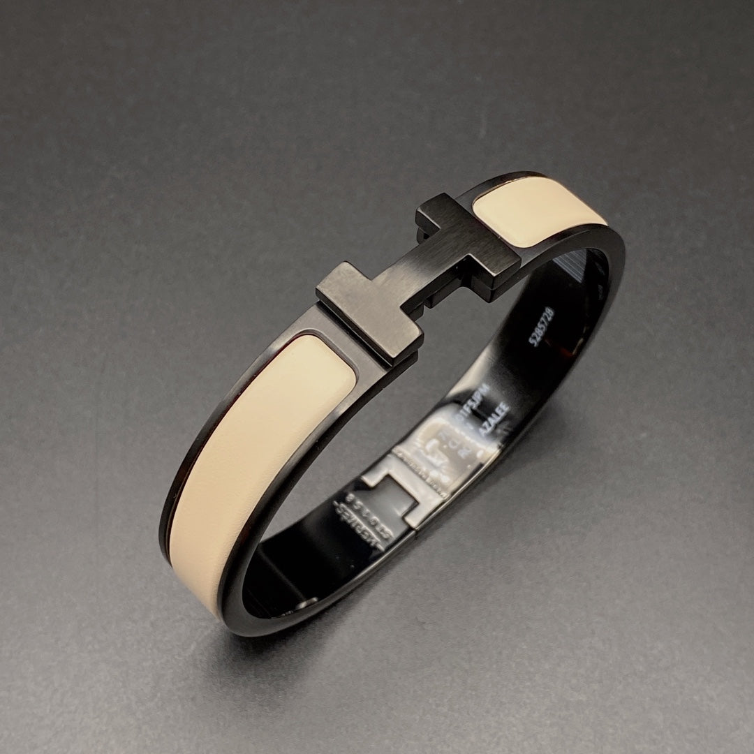 [Garvey ]H BRACELET 12MM BLACK BEIGE CERAMIC