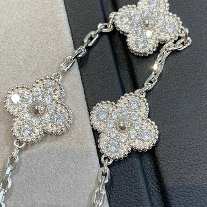 [Garvey ] CLOVER 5 MOTIF FULL DIAMOND BRACELET COLLECTION