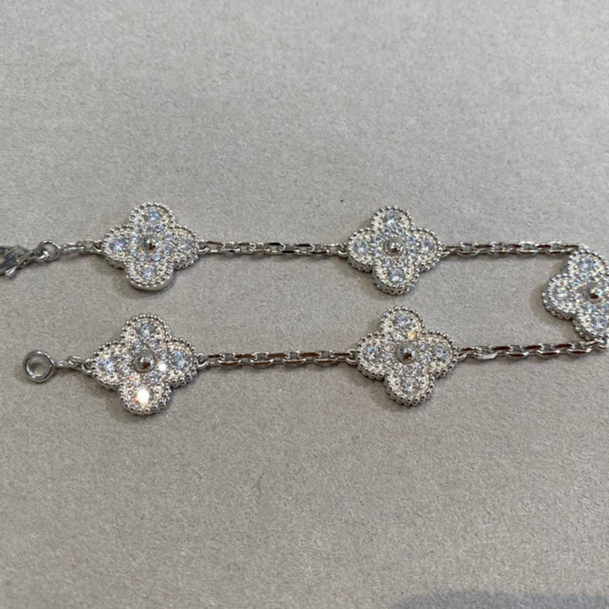 [Garvey ] CLOVER 5 MOTIF FULL DIAMOND BRACELET COLLECTION