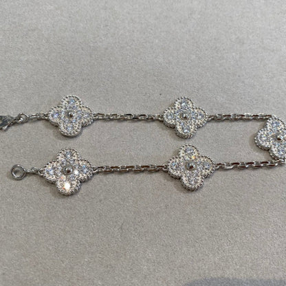 [Garvey ] CLOVER 5 MOTIF FULL DIAMOND BRACELET COLLECTION