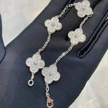 [Garvey ] CLOVER 5 MOTIF FULL DIAMOND BRACELET COLLECTION