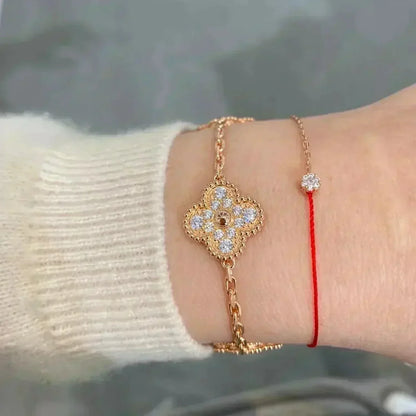 [Garvey ] CLOVER 5 MOTIF FULL DIAMOND BRACELET COLLECTION