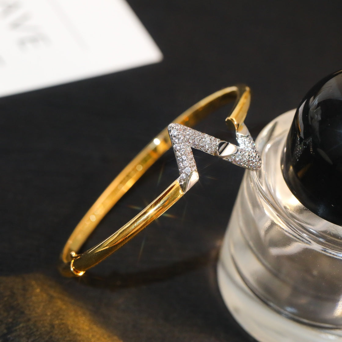 [Garvey]VOLTE UPSITE DOWN GOLD DIAMOND BRACELET