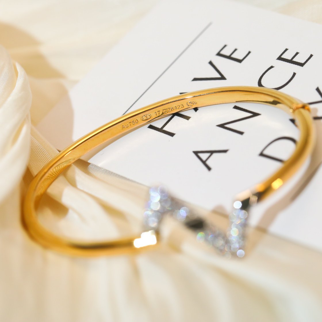 [Garvey]VOLTE UPSITE DOWN GOLD DIAMOND BRACELET