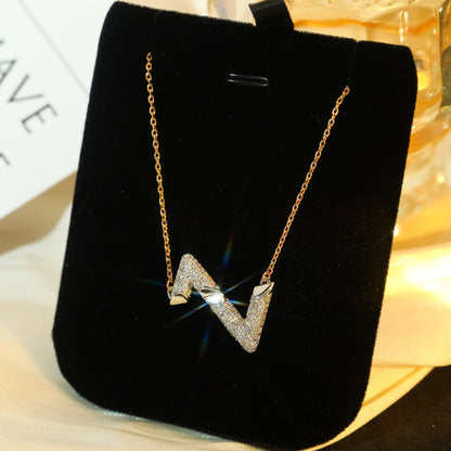 [Garvey ]VOLT SILVER DIAMOND PEDANT NECKLACE