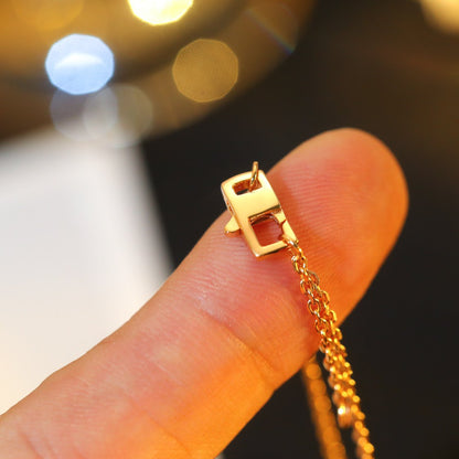 [Garvey ]STAR AND SUN DIAMOND PINK GOLD NECKLACE