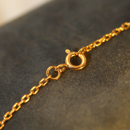 [Garvey ]SUN PEDANT PINK GOLD 1 DIAMOND NECKLACE