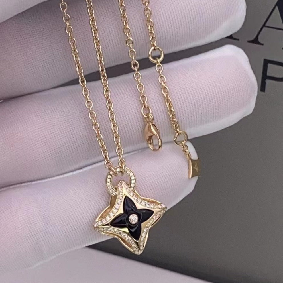 [Garvey]STAR PEDANT ROSE GOLD DIAMOND NECKLACE
