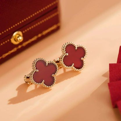 [Garvey ]CLOVER MEDIUM 1 MOTIFS CARNELIAN  EARRINGS