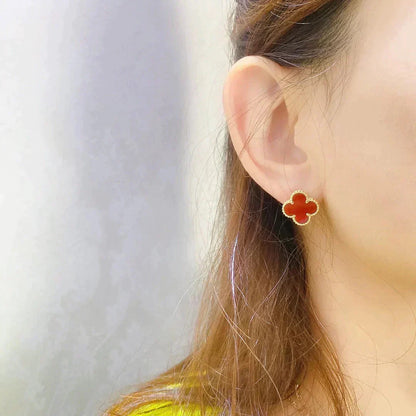 [Garvey ]CLOVER MEDIUM 1 MOTIFS CARNELIAN  EARRINGS