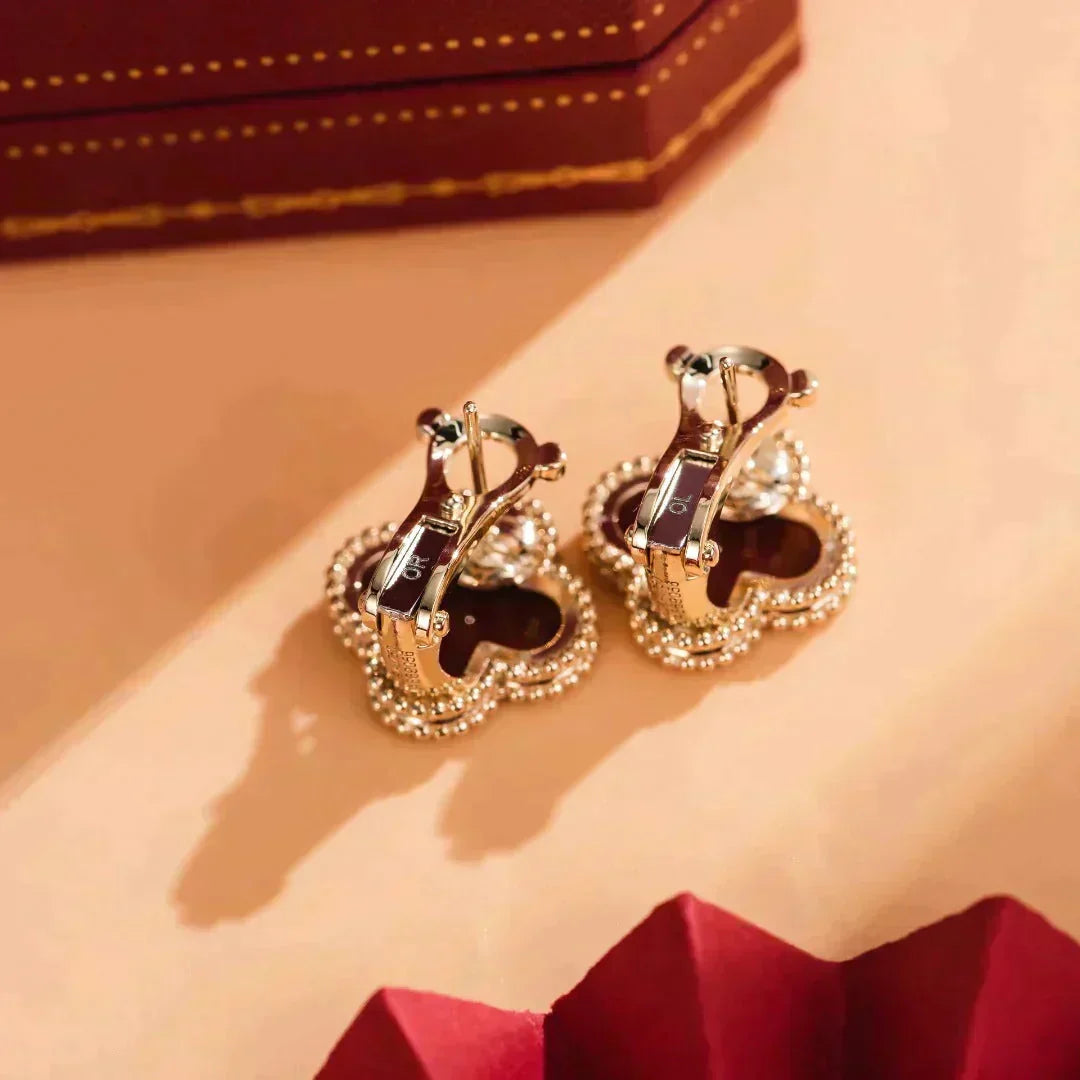 [Garvey ]CLOVER MEDIUM 1 MOTIFS CARNELIAN  EARRINGS