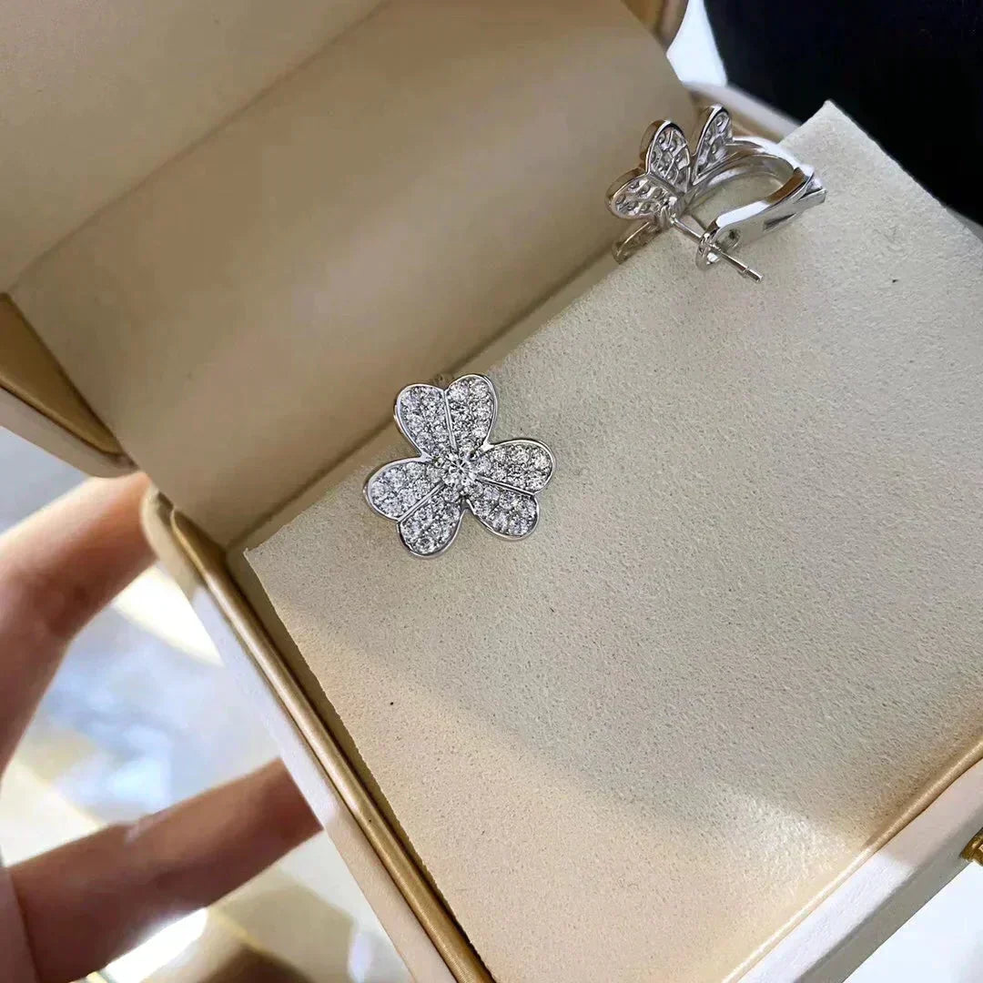 [Garvey ]CLOVER COMOS DIAMOND EARRINGS SILVER