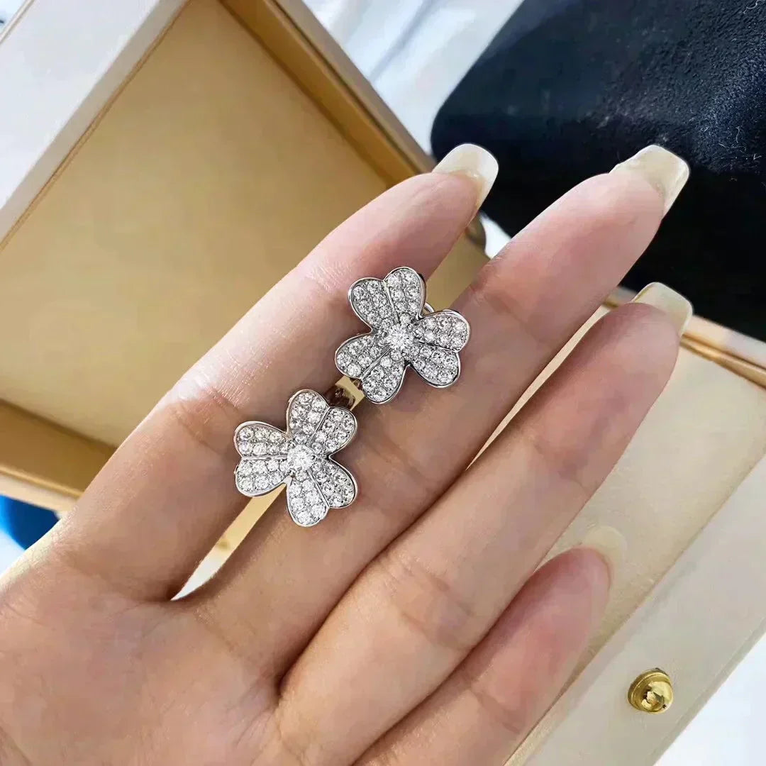 [Garvey ]CLOVER COMOS DIAMOND EARRINGS SILVER