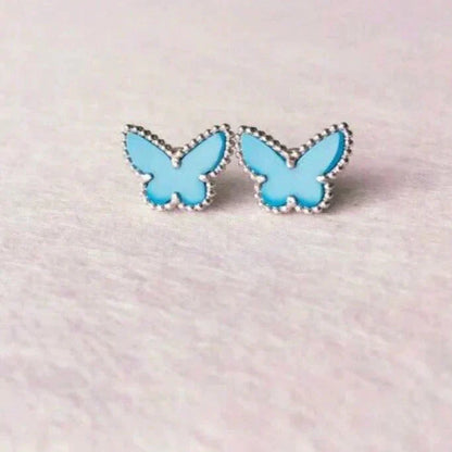 [Garvey ]BUTTERFLY TURQUOISE EARRINGS SILVER