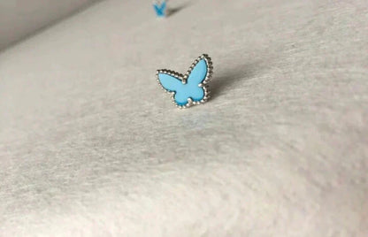 [Garvey ]BUTTERFLY TURQUOISE EARRINGS SILVER