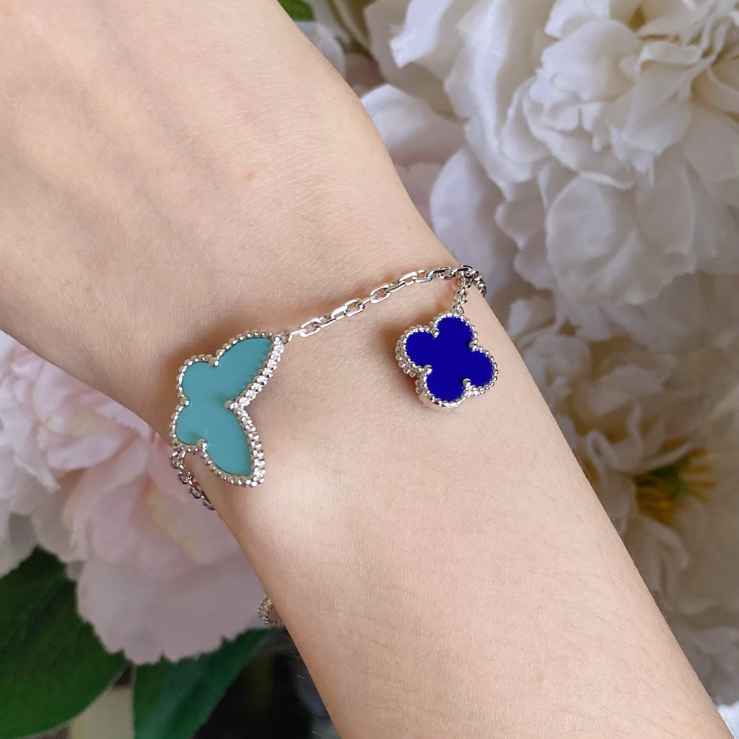 [Garvey ]LUCKY SPRING SILVER BRACELET 4 MOTIF