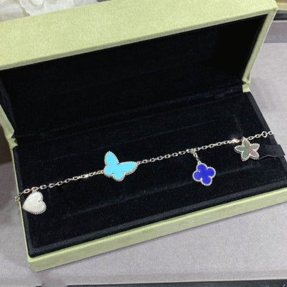 [Garvey ]LUCKY SPRING SILVER BRACELET 4 MOTIF