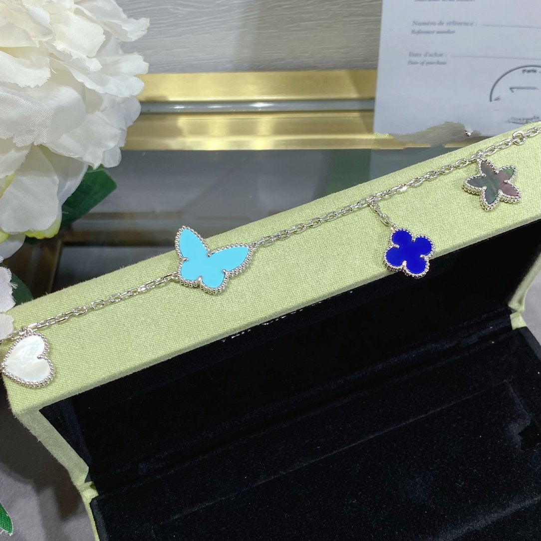 [Garvey ]LUCKY SPRING SILVER BRACELET 4 MOTIF