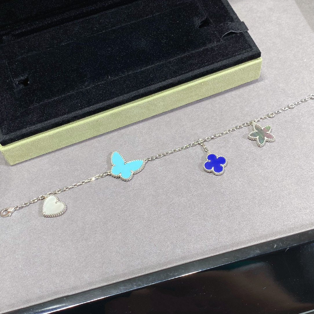 [Garvey ]LUCKY SPRING SILVER BRACELET 4 MOTIF
