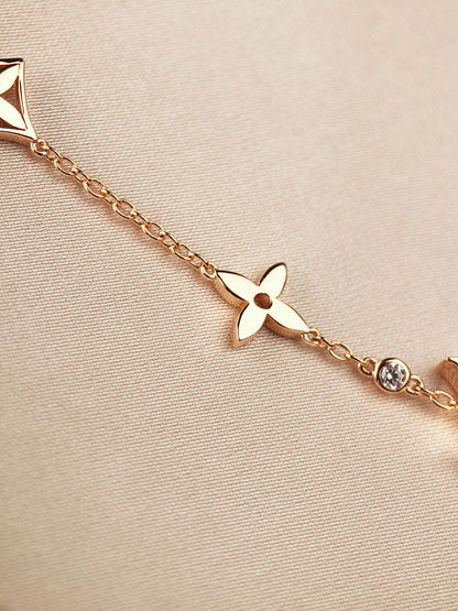 [Garvey ]STAR AND SUN 7 MOTIFS GOLD BRACELET