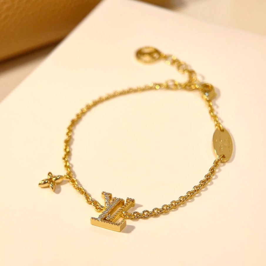 [Garvey ]LOGO STAR MOTIF GOLD BRACELET