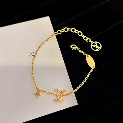 [Garvey ]LOGO STAR MOTIF GOLD BRACELET