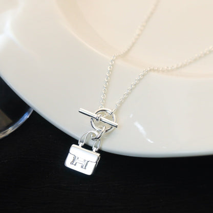 [Garvey ]POP H PEDANT SILVER NECKLACE