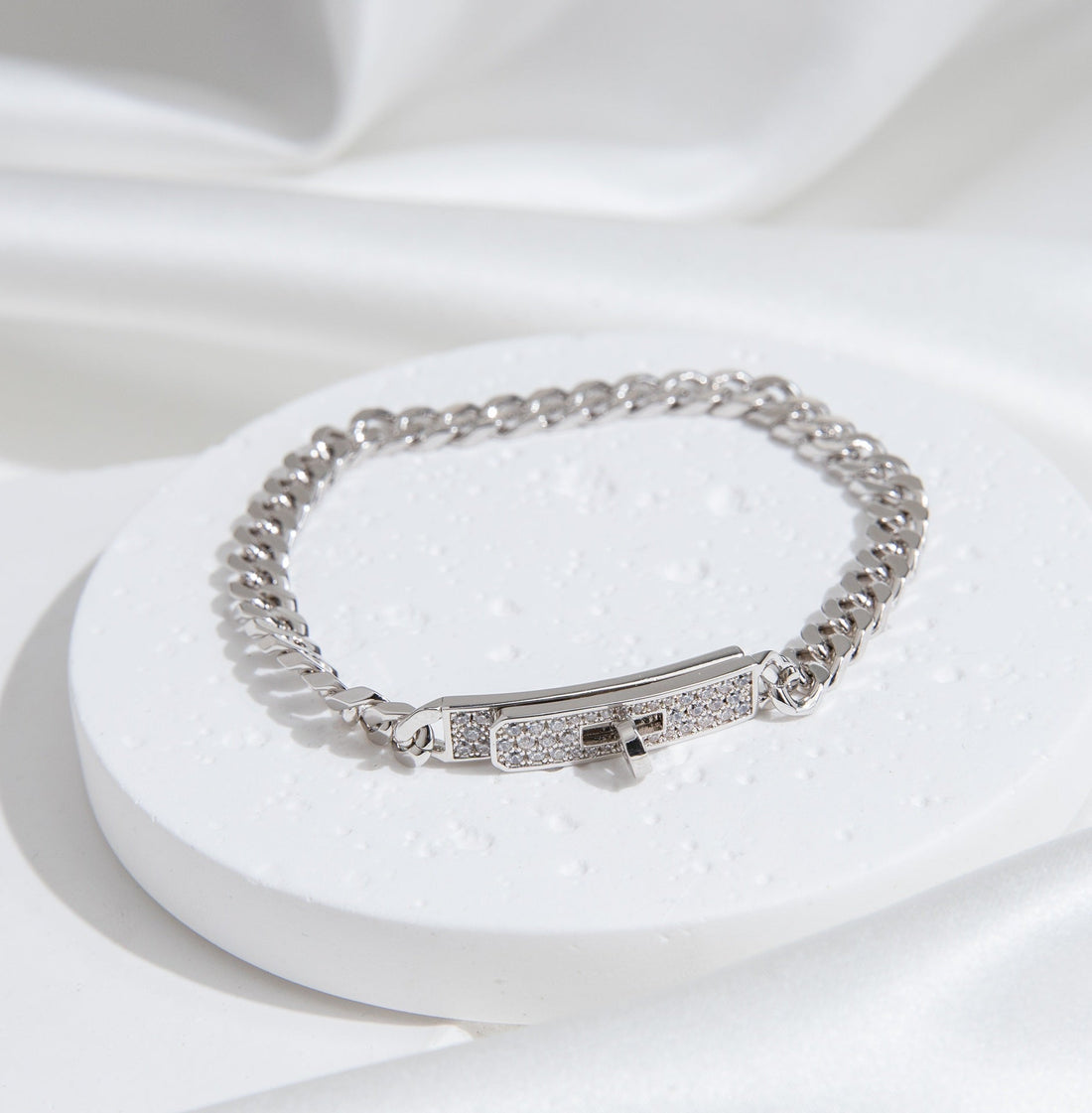 [Garvey ]KELLY CHAIN SILVER DIAMOND BRACELET