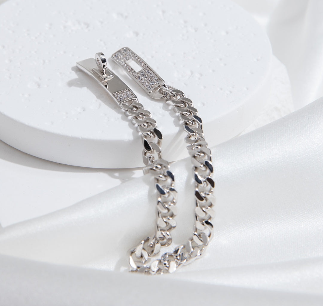 [Garvey ]KELLY CHAIN SILVER DIAMOND BRACELET