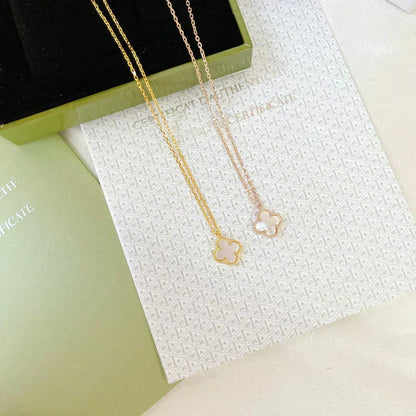 [Garvey ]CLOVER MINI 9.5MM WHITE MOTHER-OF-PEARL NECKLACE