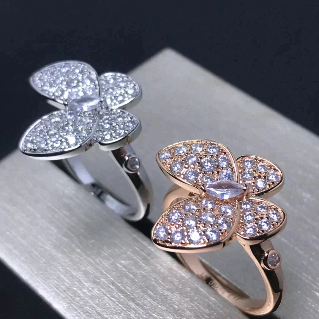 [Garvey ]BUTTERFLY PINK GOLD DIAMOND RING