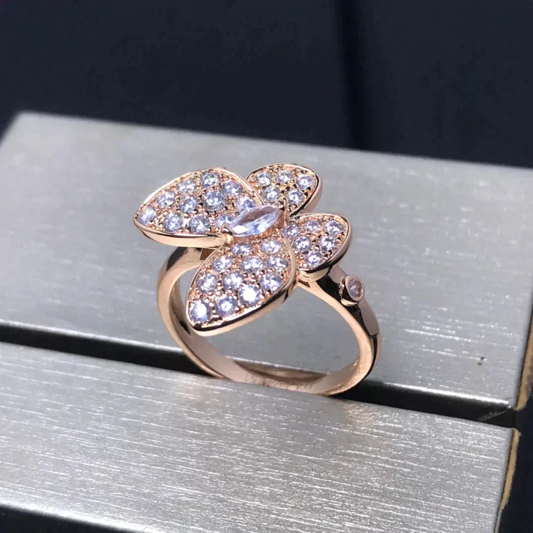 [Garvey ]BUTTERFLY PINK GOLD DIAMOND RING