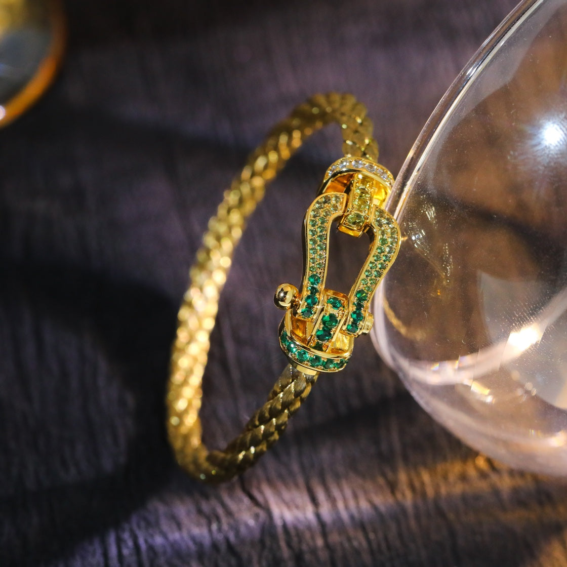 [Garvey ]FORCE 10 GOLD GREEN DIAMOND PAVED
