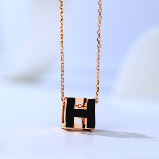 [Garvey]H CAGE ROSE GOLD NECKLACE