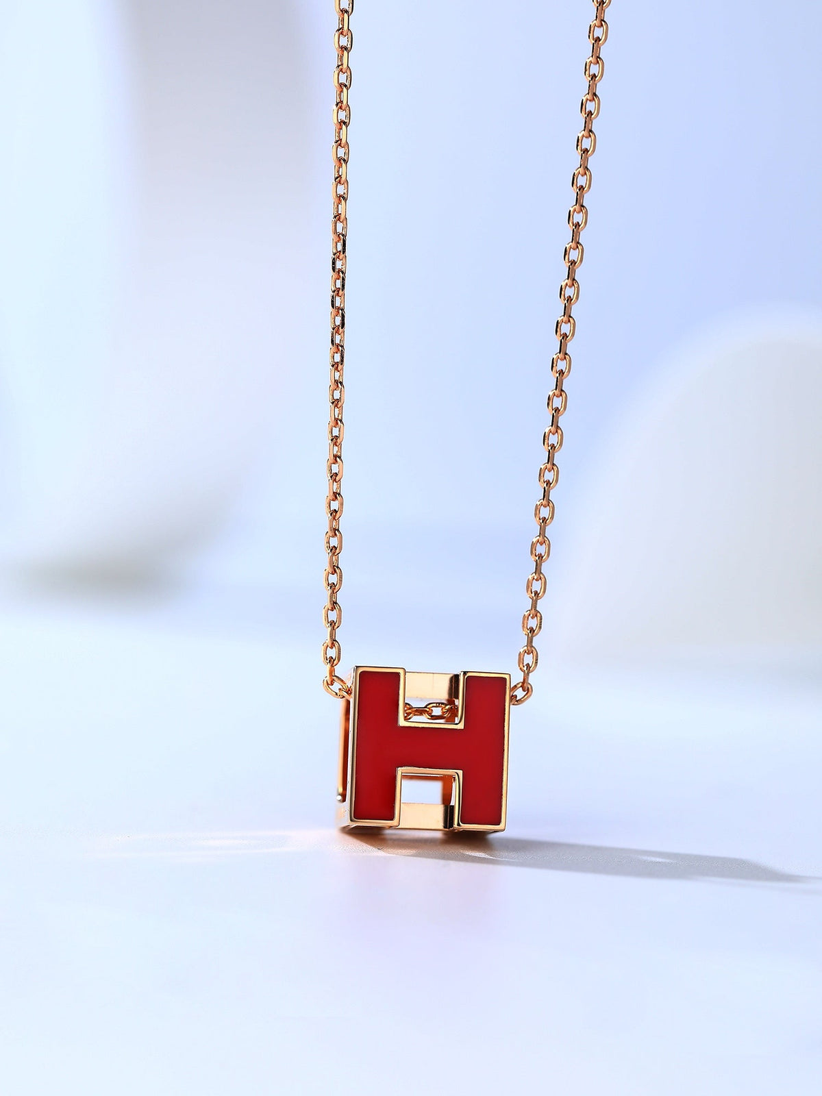 [Garvey ]H CAGE PINK GOLD NECKLACE