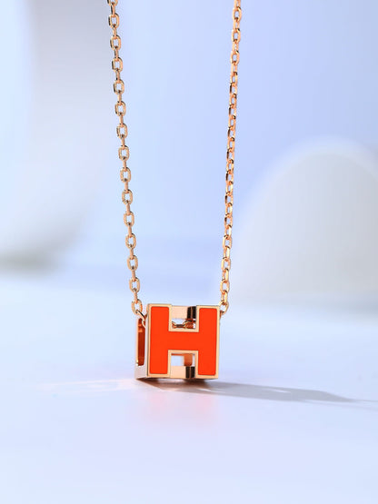 [Garvey]H CAGE ROSE GOLD NECKLACE