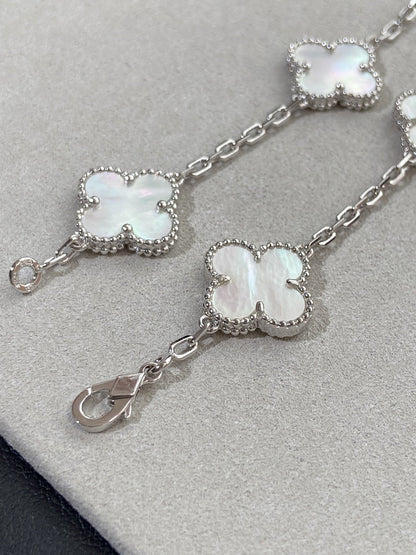 [Garvey ]CLOVER WHITE PEARL MOP 5 MOTIF BRACELET COLLECTION