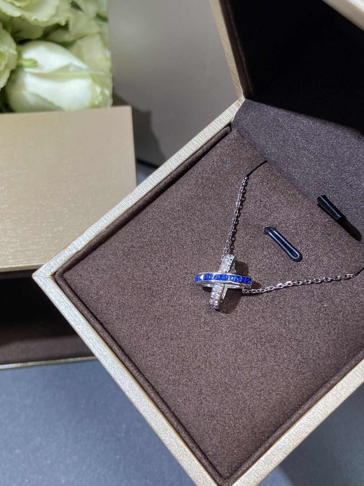 [Garvey ]LIENS DIAMOND SILVER NECKLACE