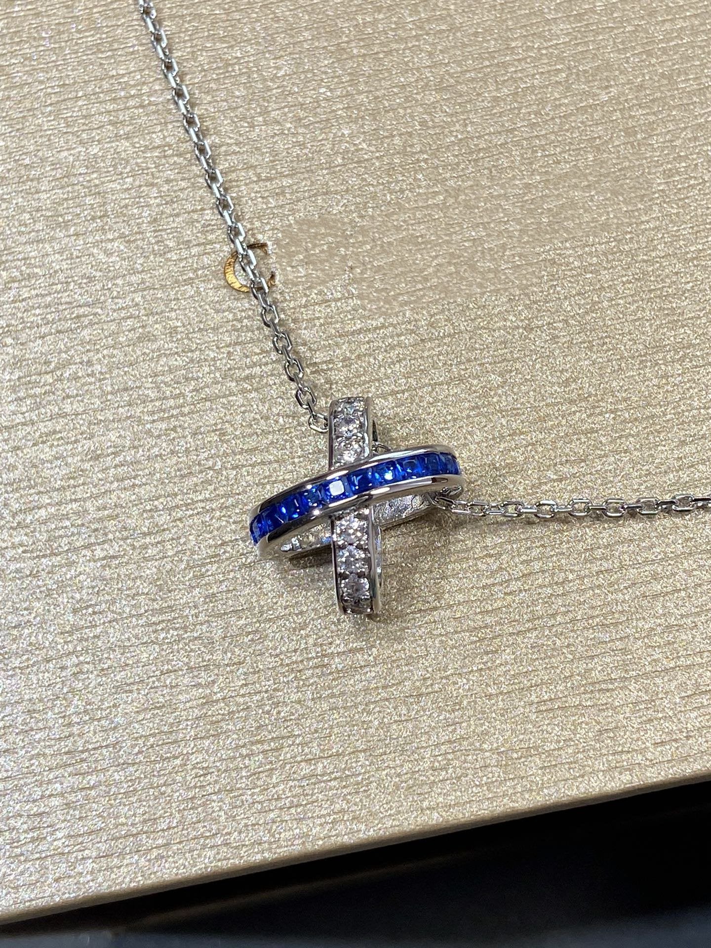 [Garvey]LIENS DIAMOND SILVER NECKLACE