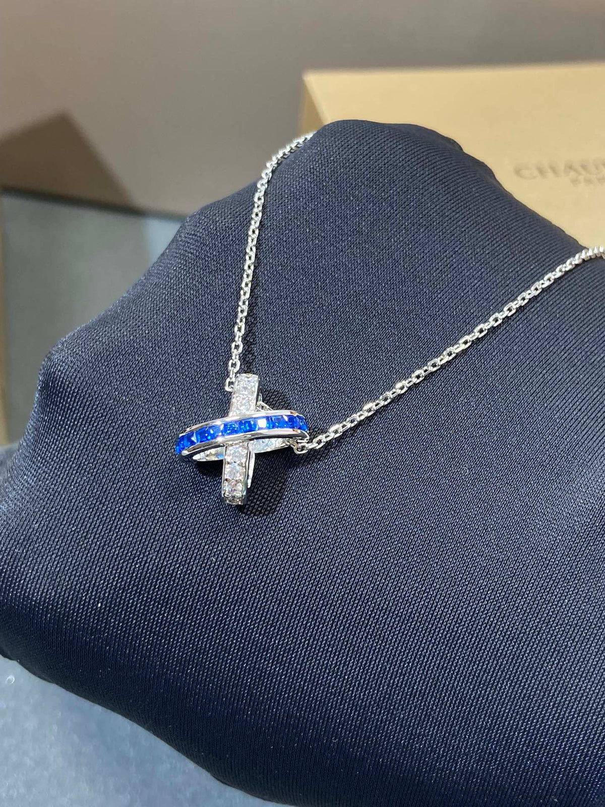 [Garvey ]LIENS DIAMOND SILVER NECKLACE