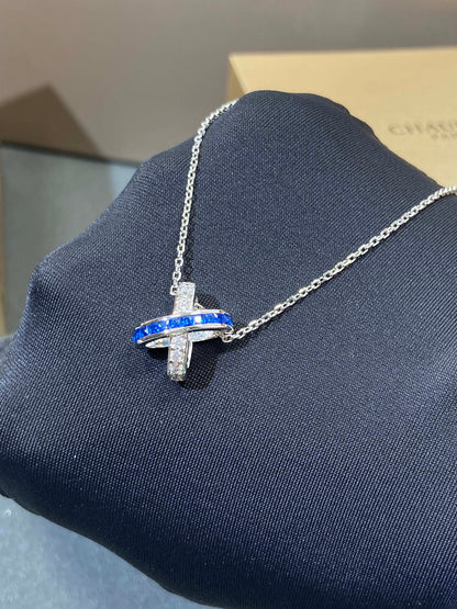 [Garvey ]LIENS DIAMOND SILVER NECKLACE